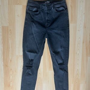 Distressed Black Jeans